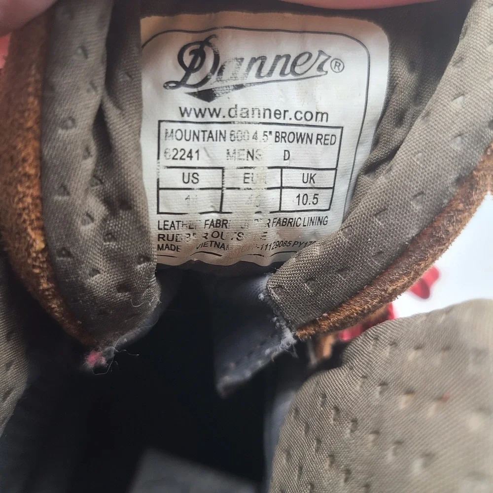 Danner Brown Suede Hiking Boots with Red Laces
